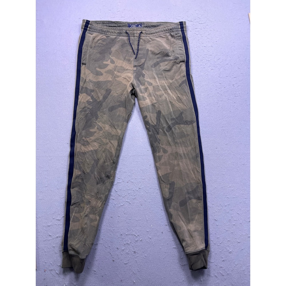 Abercrombie & Fitch Joggers Jersey Camouflage Green Medium Mens